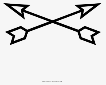 Crossed Arrows Coloring Page - Bed Sheet, HD Png Download, Transparent PNG