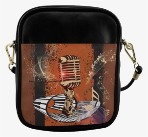 Music, Golden Microphone And Piano Sling Bag - Shoulder Bag Lgbt, HD Png Download, Transparent PNG