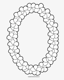 Luau Clipart Lei Hawaiian - Black And White Flower Leis, HD Png Download, Transparent PNG