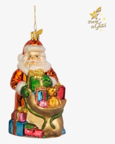 Santa Claus With Gift Bag - Christmas Ornament, HD Png Download, Transparent PNG