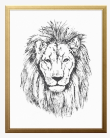 Lion Heart Art Print - Masai Lion, HD Png Download, Transparent PNG