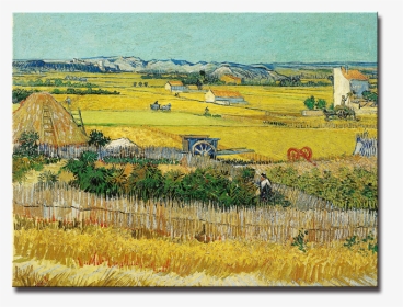 Seegart Van Gogh Wheat Field Classical Van Gogh Reproduction - Harvest At La Crau, With Montmajour, HD Png Download, Transparent PNG