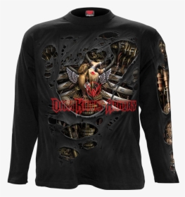 Jack In The Box Tattoo , Png Download - Steampunk Ripped Longsleeve T Shirt Black, Transparent Png, Transparent PNG