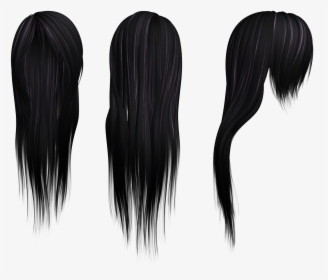 Hair Wig Png - Cabello Negro Liso Png, Transparent Png, Transparent PNG