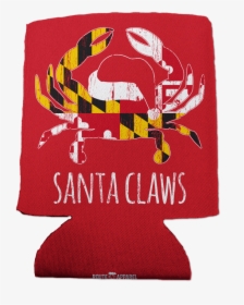 Santa Claws Maryland Flag / Can Cooler - Koozie, HD Png Download, Transparent PNG
