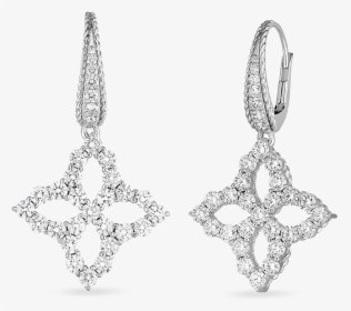 Flower Diamond Hanging Earrings, HD Png Download, Transparent PNG
