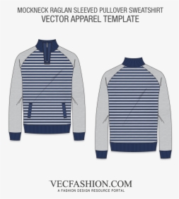 Mock Neck Sweatshirt Pullover With Raglan Sleeves   - Neck T Shirt Vector, HD Png Download, Transparent PNG