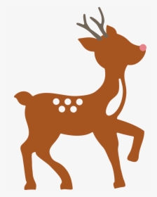 Deer Svg Cut File - Reindeer Clipart, HD Png Download, Transparent PNG