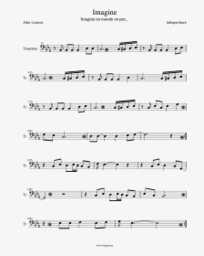 Tubescore Sheet Music Imagine For Trombone - Imagine John Lennon Partitura Violin, HD Png Download, Transparent PNG