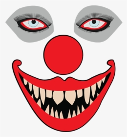 Scary Clown Face Drawing, HD Png Download, Transparent PNG