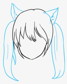 How To Draw Anime Cat Girl - Sketch, HD Png Download, Transparent PNG