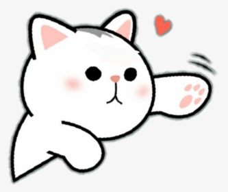 #cat #kawaii #cute #pretty #anime #heart #pet - Cat Grabs Treat, HD Png Download, Transparent PNG
