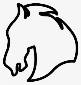 Horse Head Facing Left Outline Variant - Png Outline Horse Head, Transparent Png, Transparent PNG