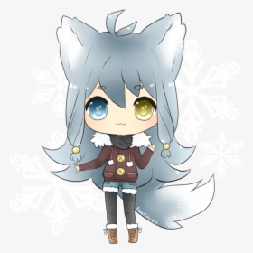 Arctic Wolf Clipart Female - Cute Chibi Anime Girl, HD Png Download, Transparent PNG