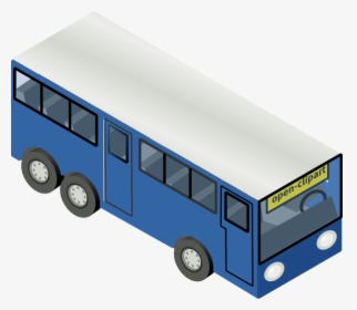 Blue Public Bus Clipart, HD Png Download, Transparent PNG