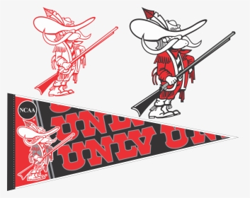 Unlv Runnin Rebel Logo , Png Download - Unlv Rebels Logo Old, Transparent Png, Transparent PNG