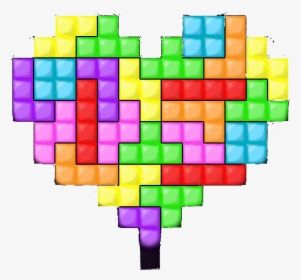 Tetris Heart Png, Transparent Png, Transparent PNG