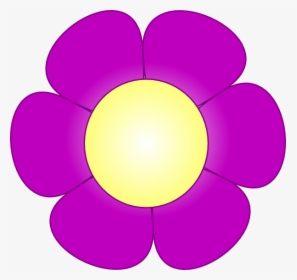 Magenta Daisy Flower Svg Clip Arts - Flower 6 Petals Clipart, HD Png Download, Transparent PNG