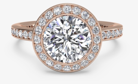 Pink Gold Halo Engagement Rings, HD Png Download, Transparent PNG