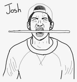 Josh Dun❤ 😂 Drummer Hat Red Dang Wow Freetoedjtfreetoe - Sketch, HD Png Download, Transparent PNG