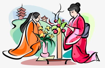 Vector Illustration Of Ikebana Japanese Art Of Flower - Ikebana Clipart, HD Png Download, Transparent PNG