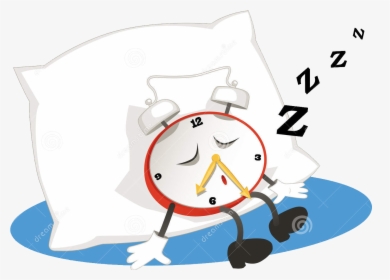 Sleeping Clipart Sleep Schedule - Cartoon Alarm Clock Sleeping, HD Png Download, Transparent PNG