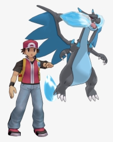Red & Mega Charizard X - Red And Mega Charizard, HD Png Download, Transparent PNG