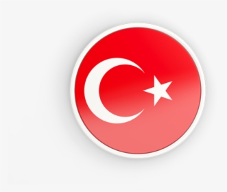 Round Icon With White Frame - Flag Of Turkey, HD Png Download, Transparent PNG