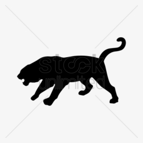 Silhouette Of Tiger V矢量图形 - Illustration, HD Png Download, Transparent PNG