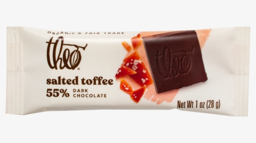 Theo Salted Toffee 55% Dark Chocolate, 1 Oz - Chocolate Bar, HD Png Download, Transparent PNG