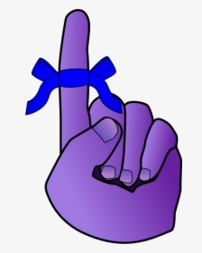 Finger Tied With A Bow Tie - Reminder Clipart, HD Png Download, Transparent PNG
