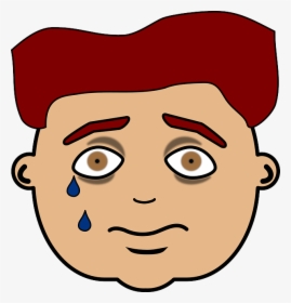 Sad - Student - Clipart - Sad Man Face Cartoon - Png - Sad Face People Clipart, Transparent Png, Transparent PNG