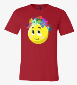 Emoji Flower Cute Face Emojis Flowery Crown T Shirt - T-shirt, HD Png Download, Transparent PNG