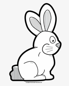 Chocolate Rabbit Cliparts - Chocolate Bunny Clipart Black And White, HD Png Download, Transparent PNG