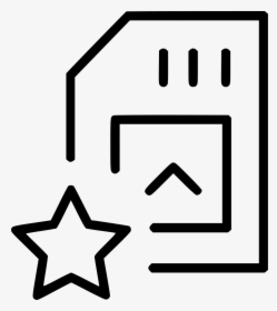 Bookmark Favourite Sd Card - Stars Outline Transparent Back, HD Png Download, Transparent PNG