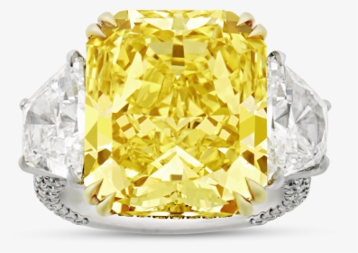 Natural Fancy Intense Yellow Diamond Ring, - Engagement Ring, HD Png Download, Transparent PNG