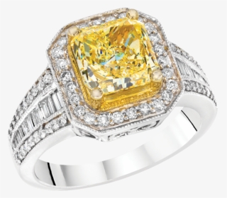 Divina Yellow Diamond Ring - Engagement Ring, HD Png Download, Transparent PNG