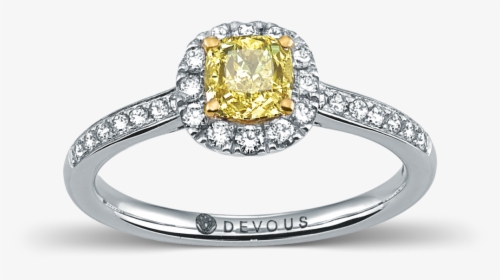 Devous Fancy Yellow Diamond Ring - Pre-engagement Ring, HD Png Download, Transparent PNG