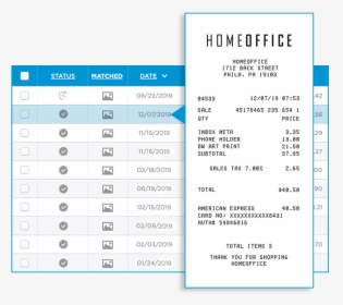Receipt Matching - Uk New Receipt 2019 Invoice, HD Png Download, Transparent PNG