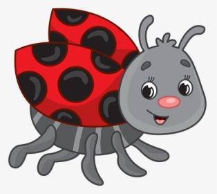 Ladybug Clipart, Spider Clipart Download Creazilla - Cartoon, HD Png Download, Transparent PNG