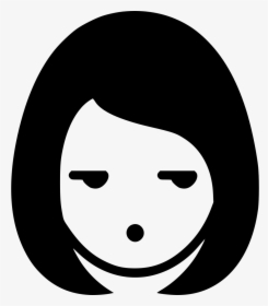 Speechless Glare Girl Woman - Sad Woman Face Icon, HD Png Download, Transparent PNG
