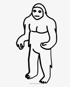 Abominable Snowman Coloring Page Ultra Coloring Pages - Line Art, HD Png Download, Transparent PNG