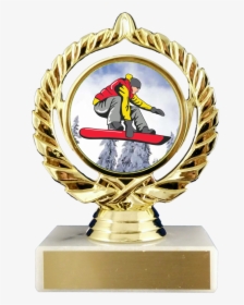 Snowboarding Logo Trophy On Marble Base - Pancake Trophy, HD Png Download, Transparent PNG