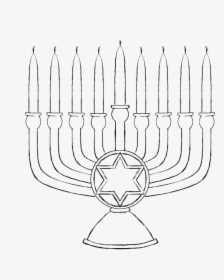 The Big Candle Of Menorah Coloring Pages - Coloring Page Free Hanukkah Printables, HD Png Download, Transparent PNG