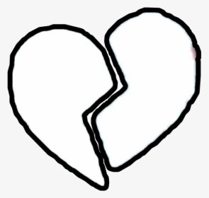 #heart #broken #brokenheart #heartbroken #tumblr #aesthetic - Png White Heart Broken, Transparent Png, Transparent PNG
