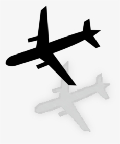 #ftestickers #airplane #silhouette #shadow #shadoweffect - Drawing, HD Png Download, Transparent PNG