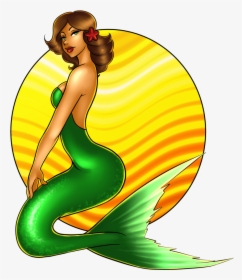 Vintage Mermaid Clipart Free - Illustration, HD Png Download, Transparent PNG