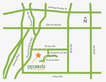 Greenwood Locationmap 190228 - Plan, HD Png Download, Transparent PNG
