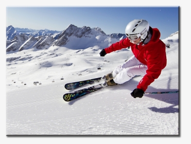 Snow Mountains Blue Skies Skiing Wall Art - Горные Лыжи, HD Png Download, Transparent PNG
