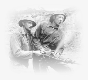 Angell Olsen And His Mate Anton Pedersen Drill Holes - Monochrome, HD Png Download, Transparent PNG
